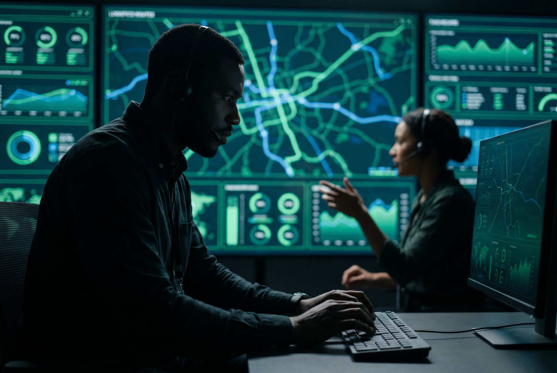 Waste operations support team coordinating service, billing, and dispatch issues
